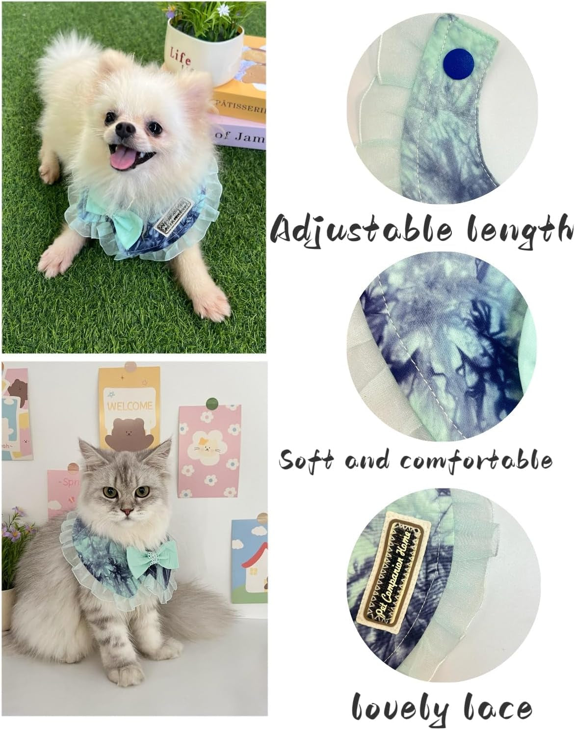 Adorable Tie-Dye Bib with Lace Trim