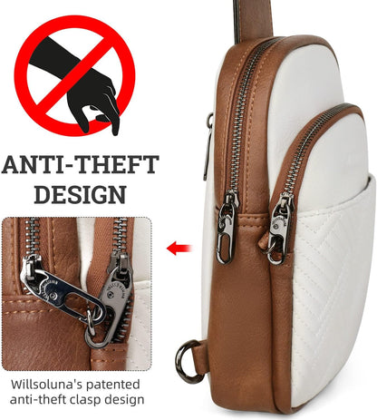 Leather Crossbody Bags for Women Small 