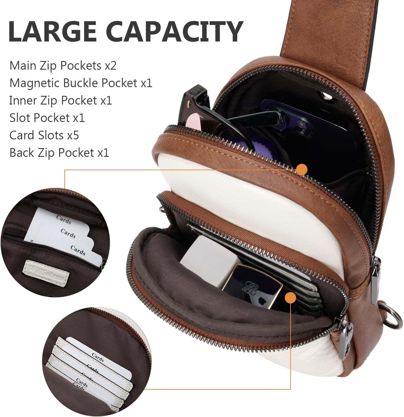Leather Crossbody Bags for Women Small 