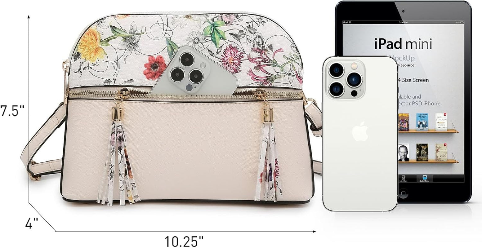 Women Tassel Zipper Pocket Crossbody Bag