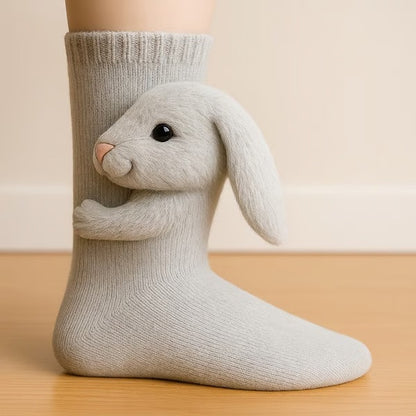Animal Print Knitted Floor Socks