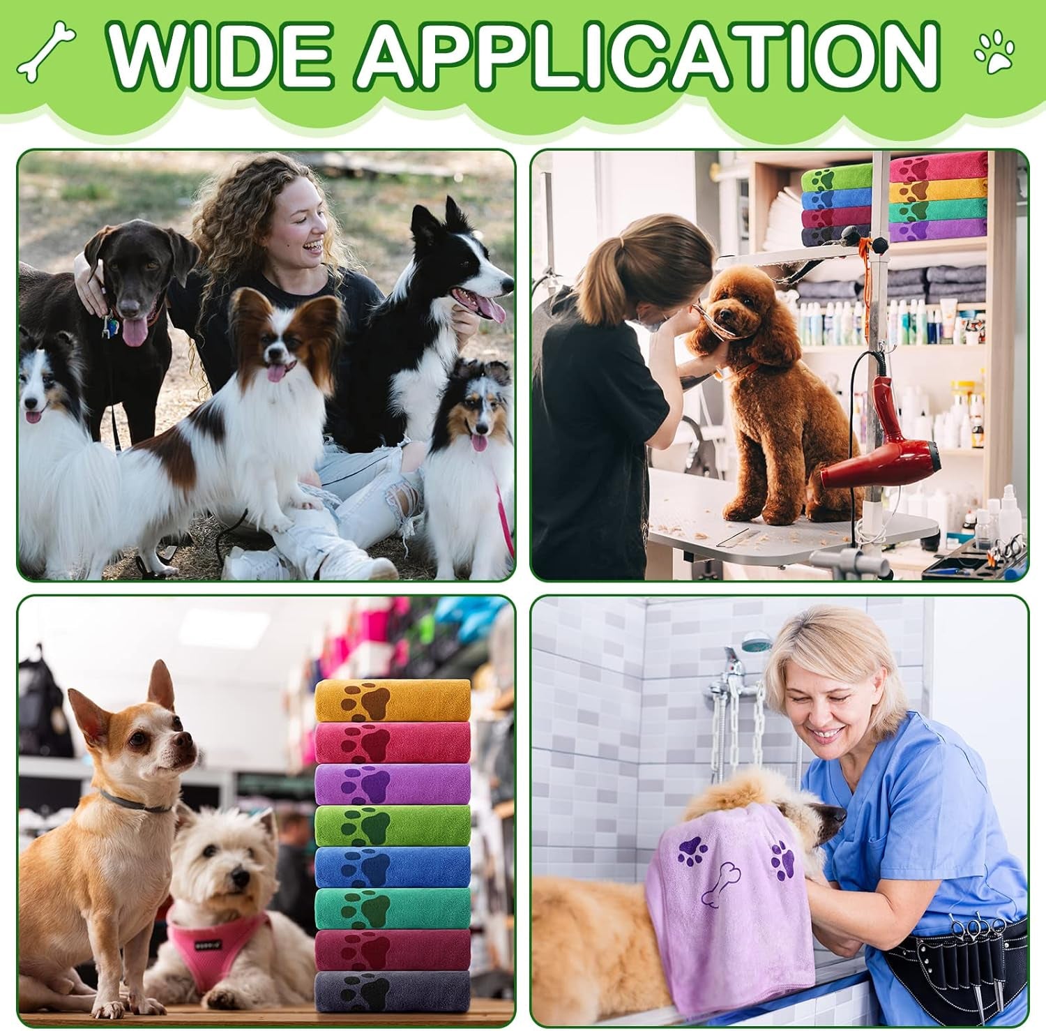 8 Pcs Dog Towels for Drying Dogs Cats 