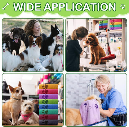 8 Pcs Dog Towels for Drying Dogs Cats 