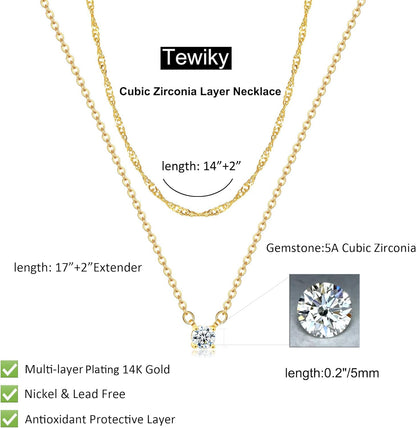 Dainty 14K Gold Plated/Silver Cubic