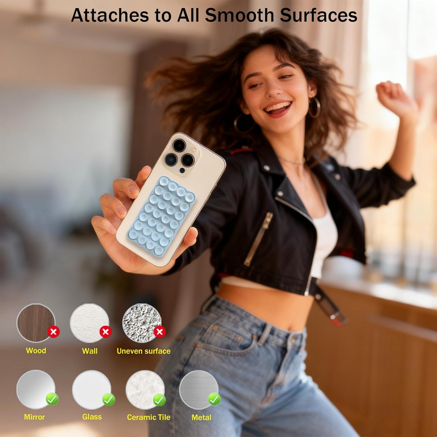 Silicone Double-Sided Suction Cup Phone
