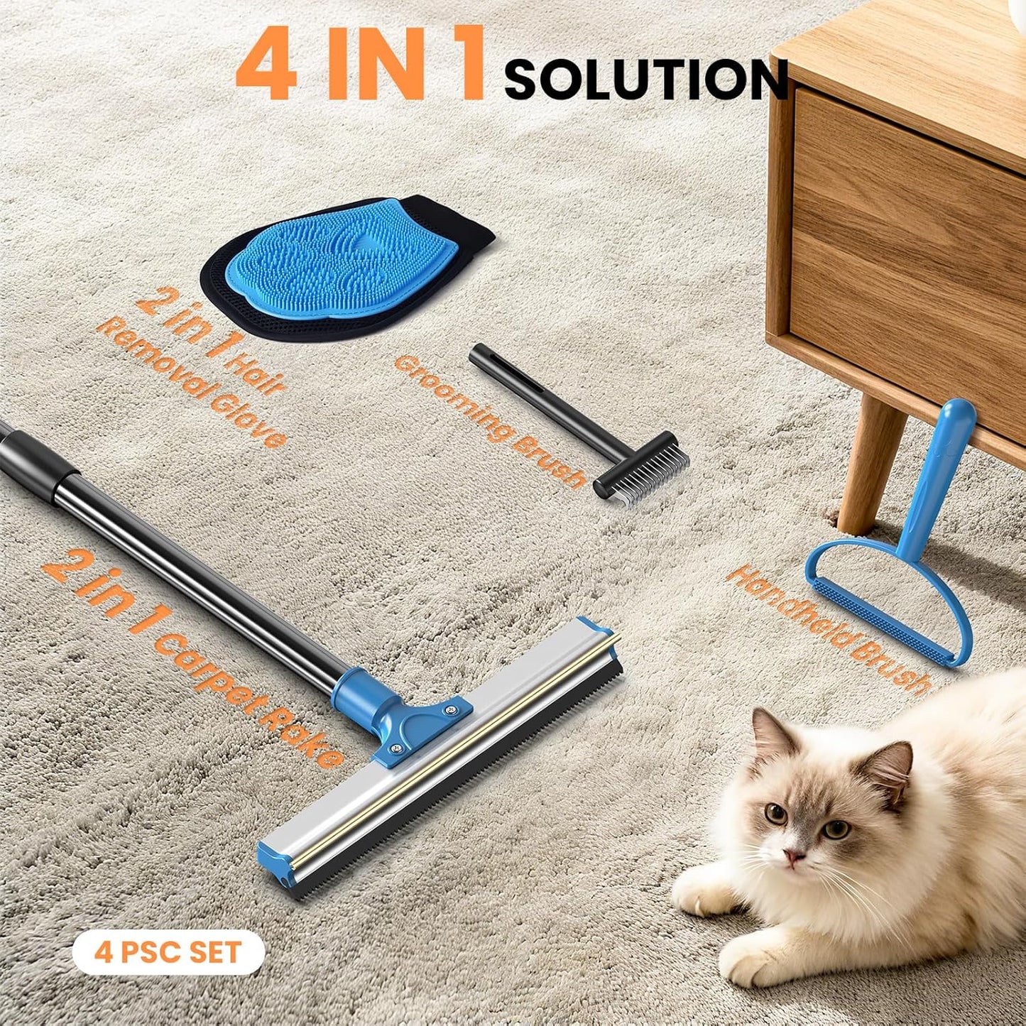 4-In-1 Pet Hair Removal Tool Set 