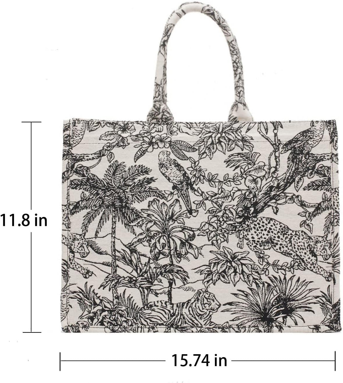 Large Capacity Handbag Linen Cotton 