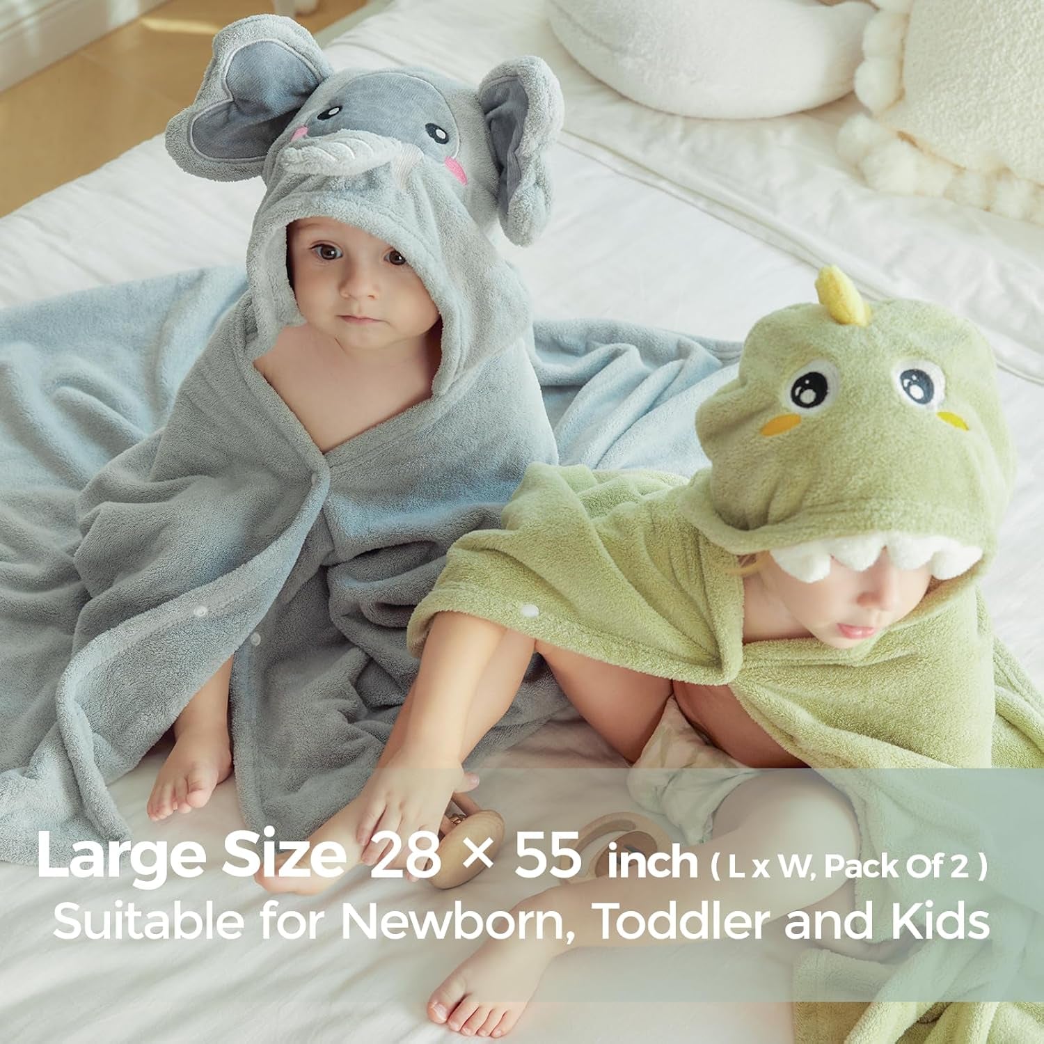 Baby Bath Towels with Visualize Health