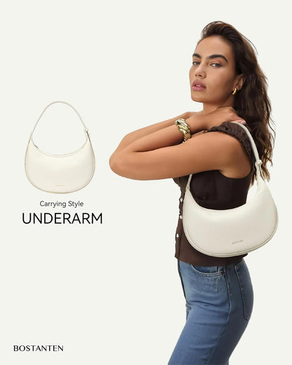 Crescent Shoulder Bag Vegan Leather 