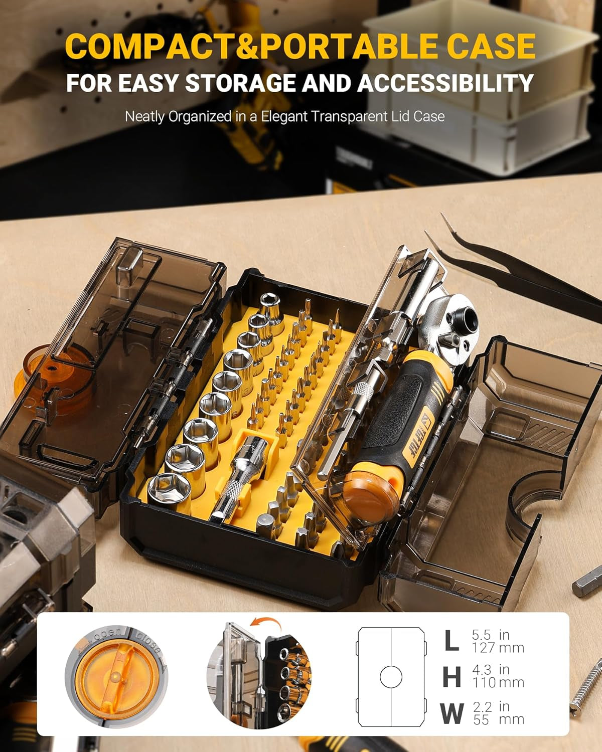 78 PCS Ratcheting Screwdriver Set Ratchet