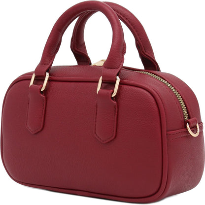 Mini PU Leather Satchel Purse Top Handle