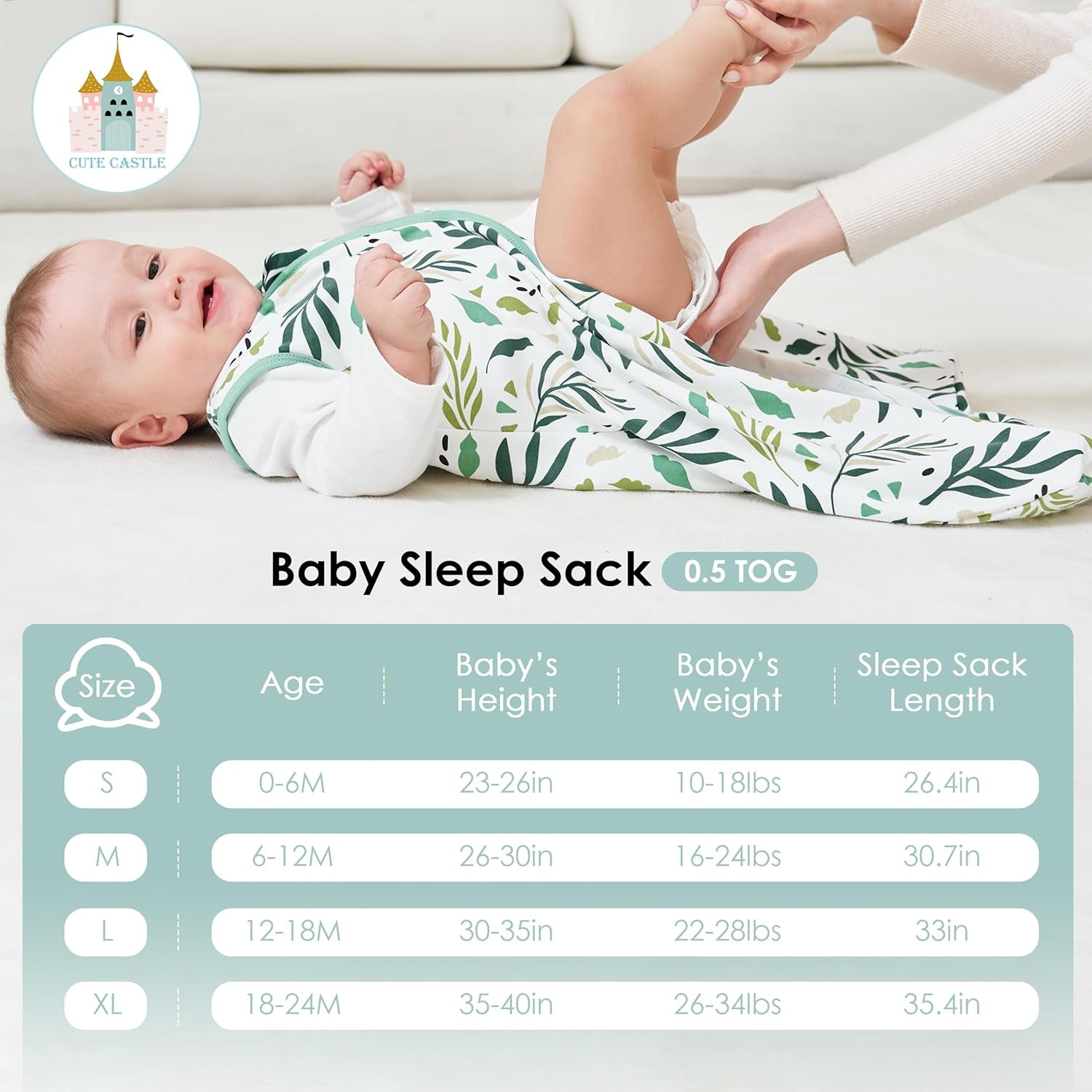 Baby Sleep Sack 0-6 Months - Lightweight