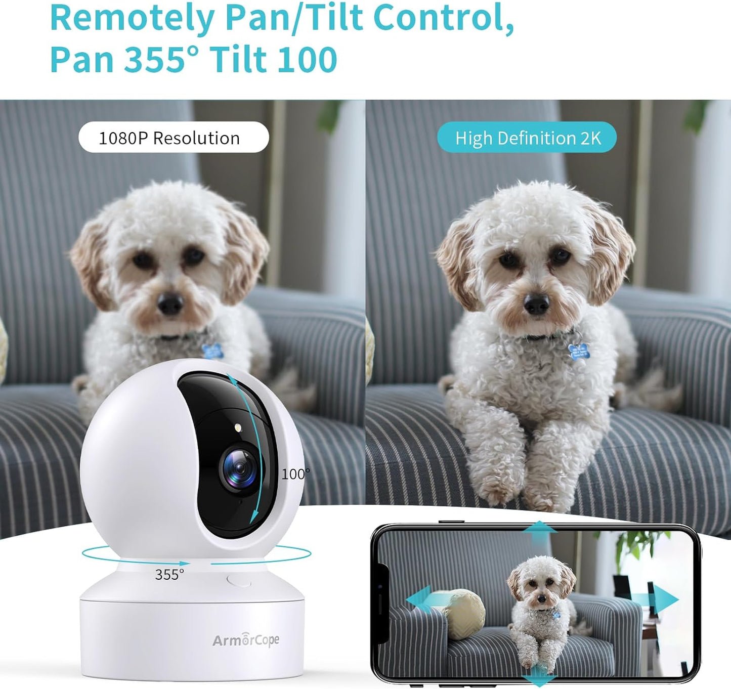 Pet Camera2K HD Dog Camera with Phone AP