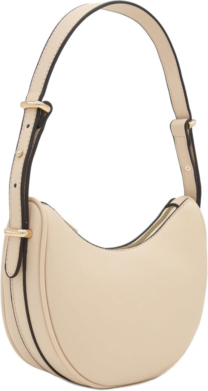 Small Crescent Smooth Faux Leather