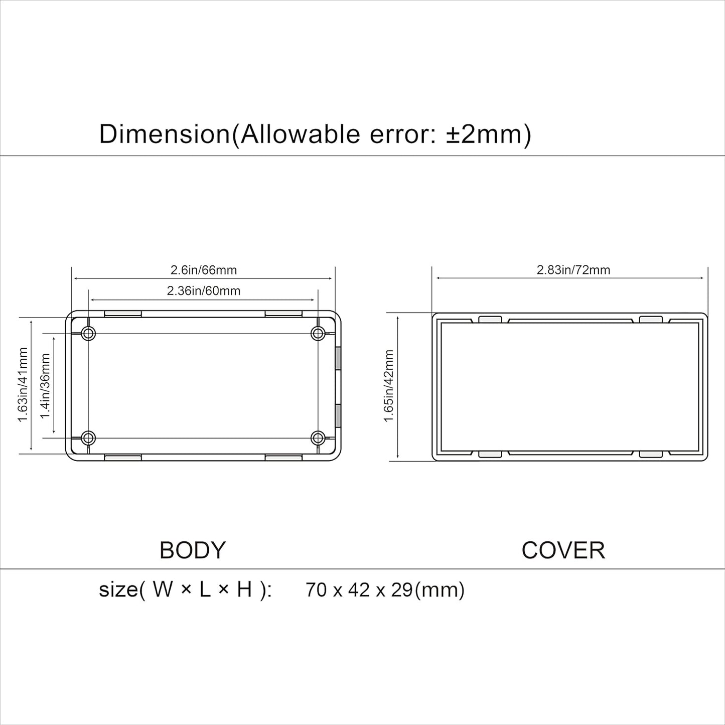 Project Box 10 Pieces ABS Plastic
