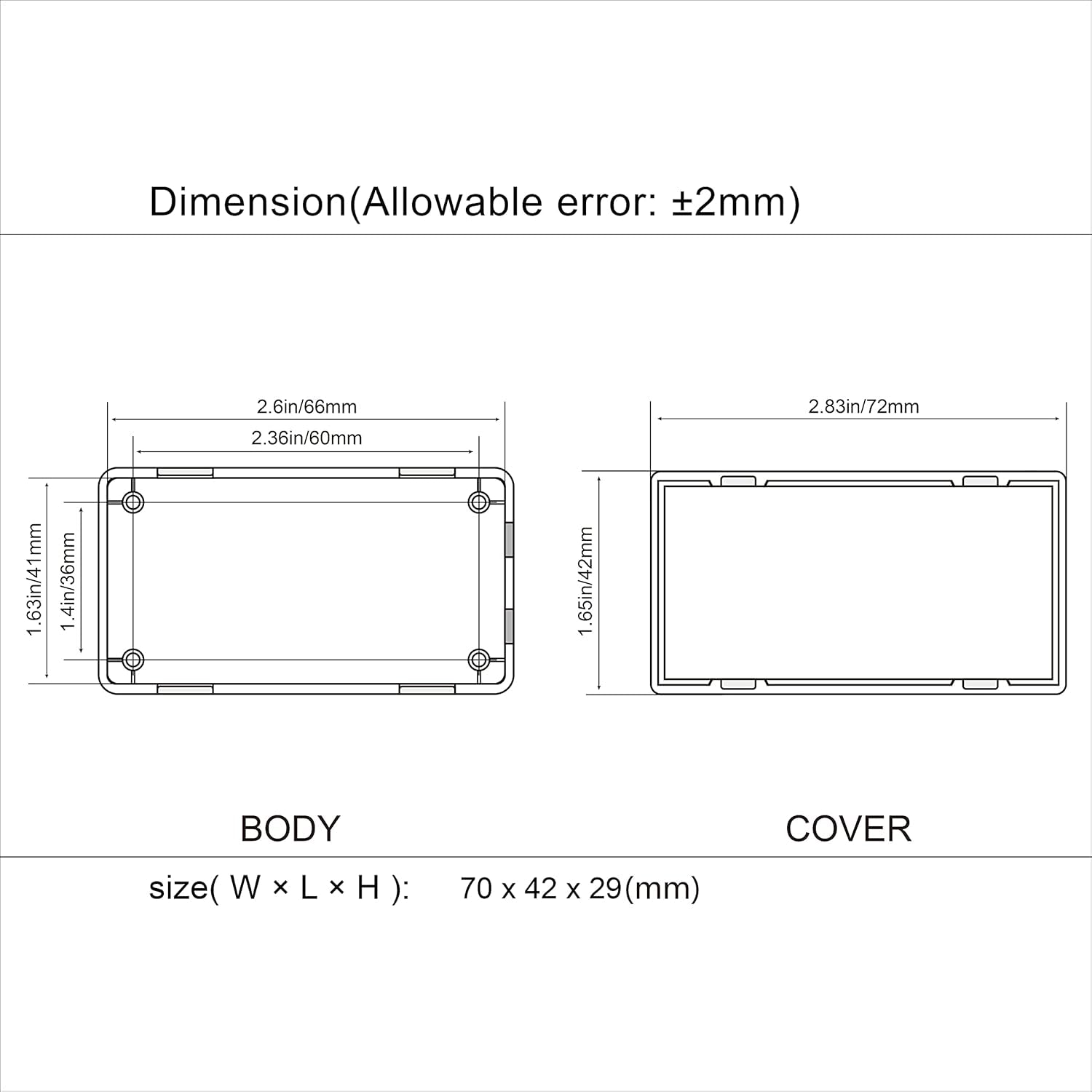 Project Box 10 Pieces ABS Plastic