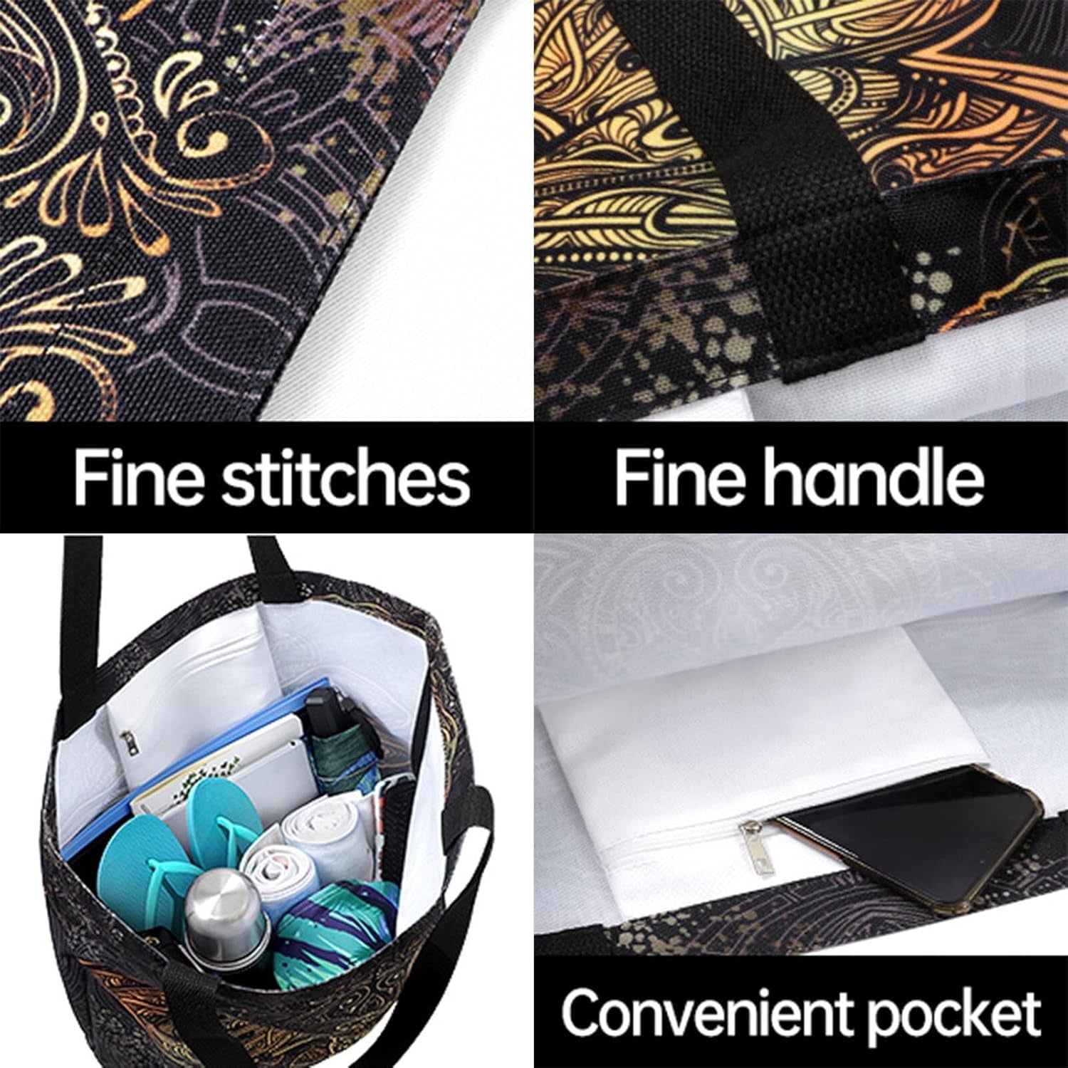 Chic Funny Cute Pattern Big Handle