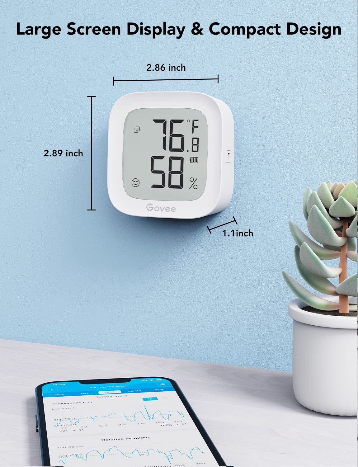 Wifi Thermometer Hygrometer H5103,indoor