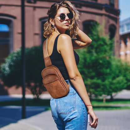 Leather Crossbody Bags for Women Small 
