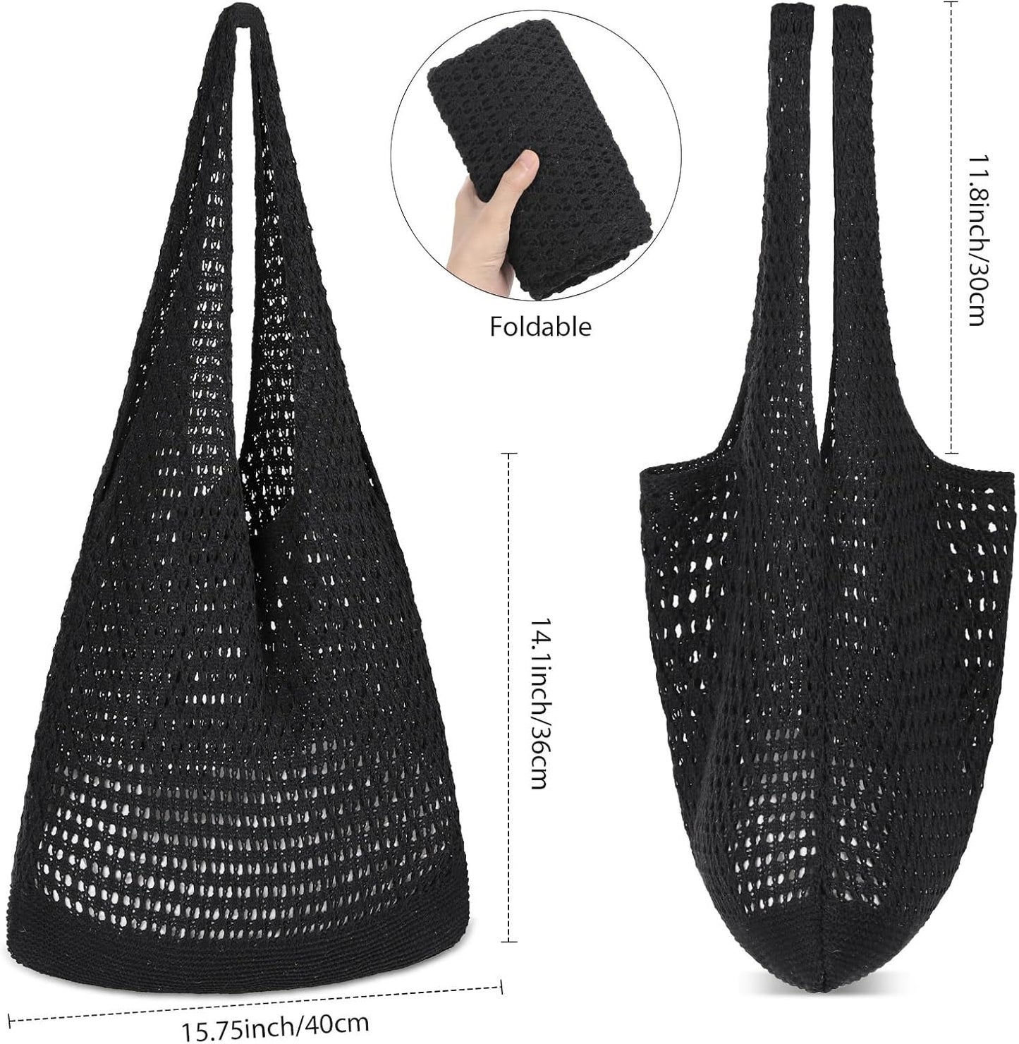 Crochet Bags, Beach Mesh Tote Bag Womens