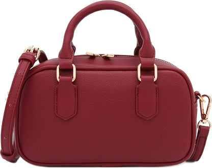 Mini PU Leather Satchel Purse Top Handle
