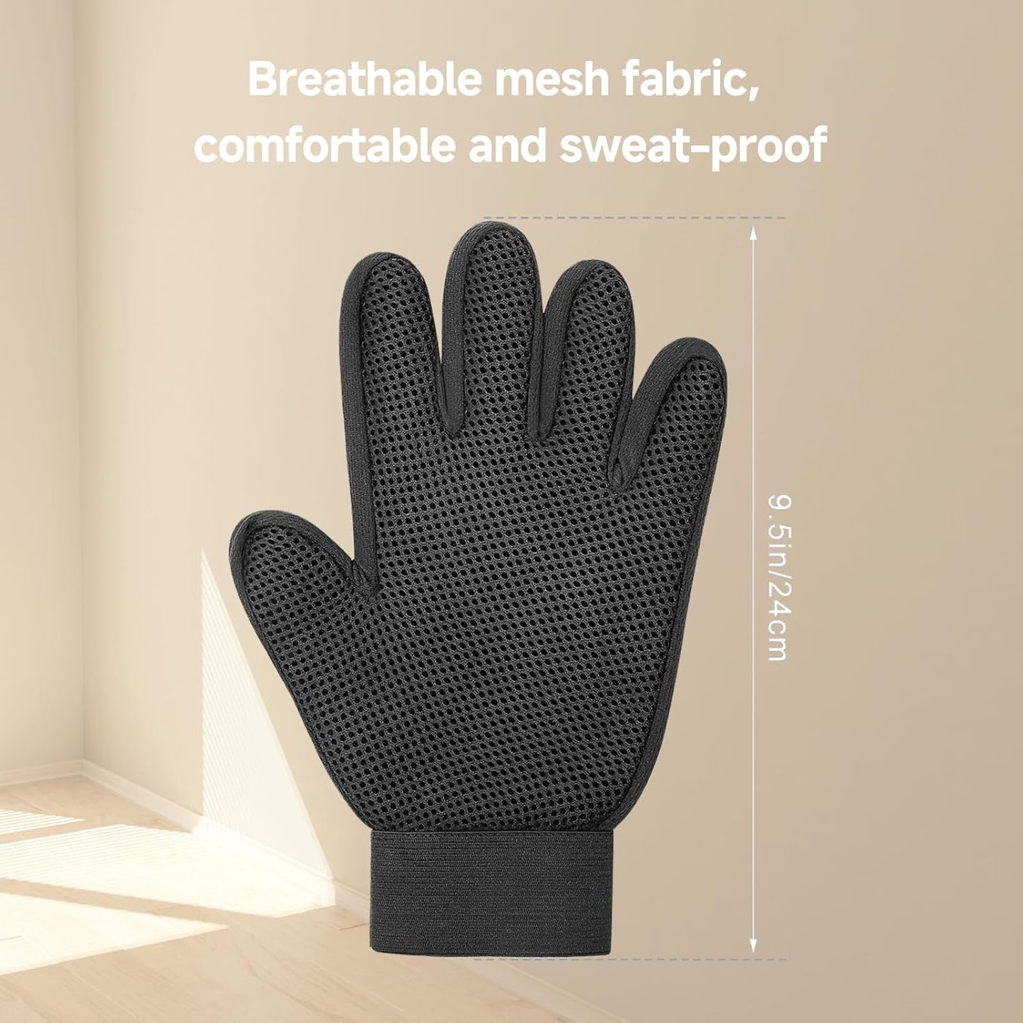 Pet Hair Removal Glove for Dogs & Cats