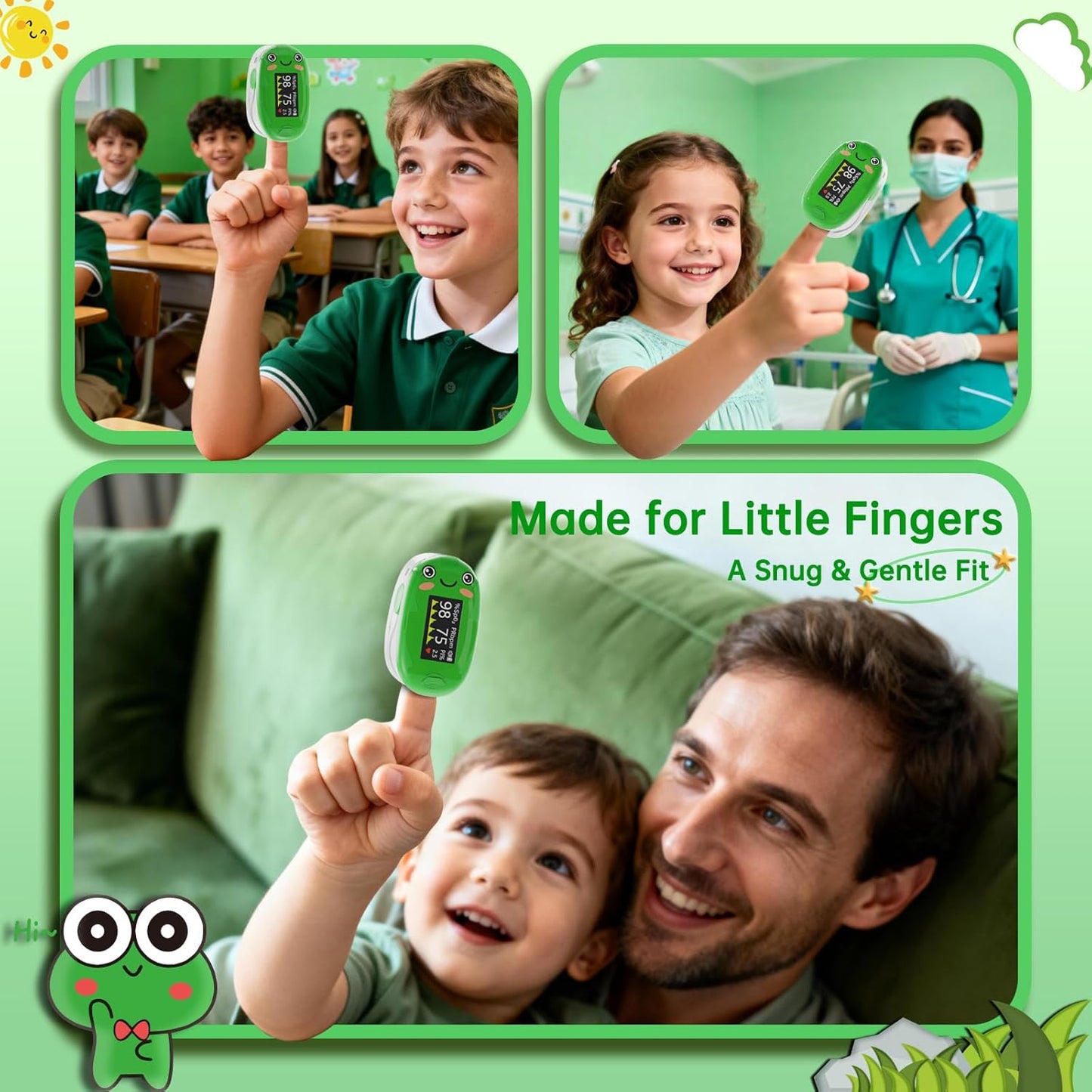 Pulse Oximeter for Kids, Adorable Animal