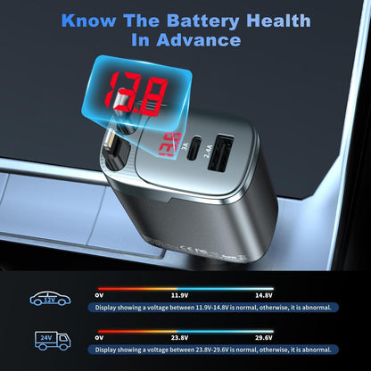 Retractable Car Charger 4 in 1, Car 